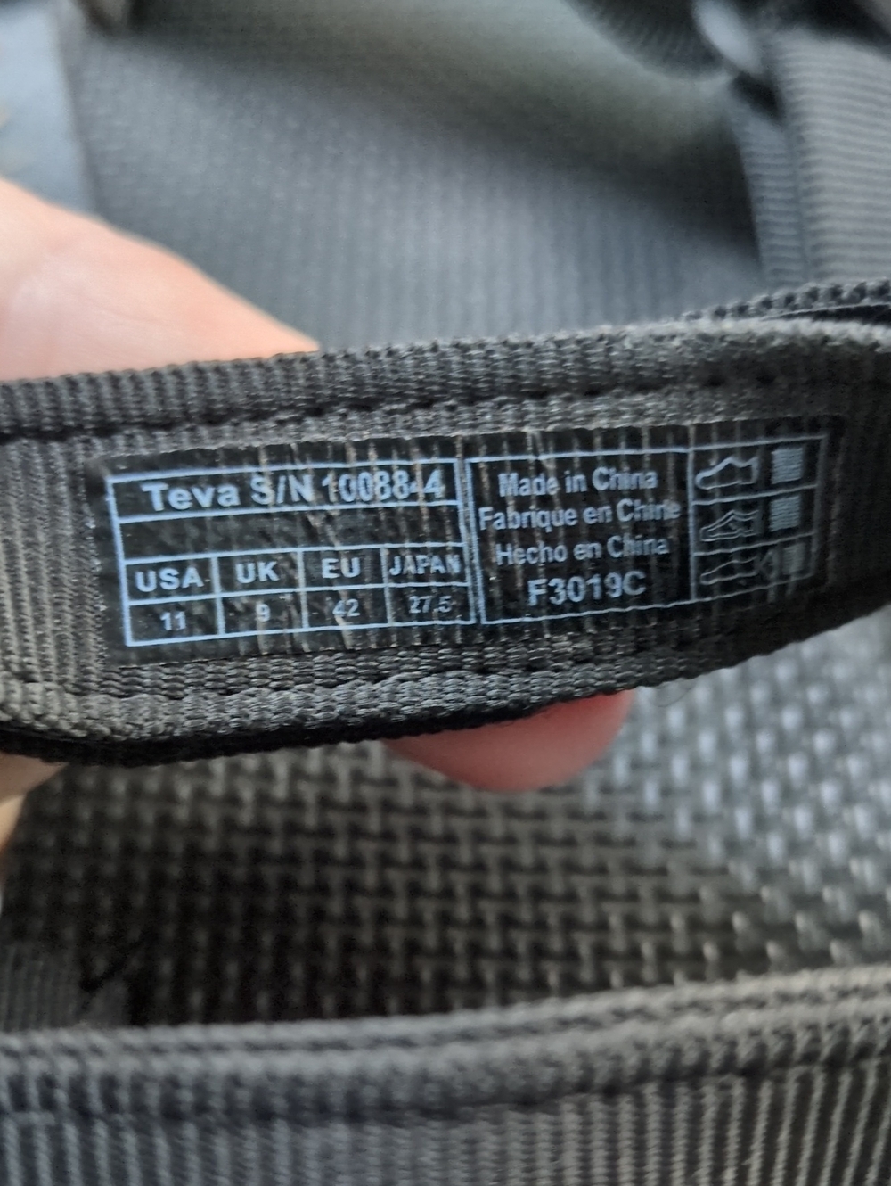 Teva Black Platform Strappy Sandals - Picture 3 of 4
